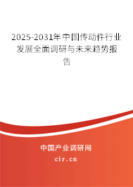 2025-2031年中國傳動件行業發展全面調研與未來趨勢報告