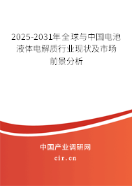 2025-2031年全球與中國(guó)電池液體電解質(zhì)行業(yè)現(xiàn)狀及市場(chǎng)前景分析