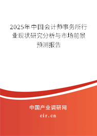 2025年中國會計師事務(wù)所行業(yè)現(xiàn)狀研究分析與市場前景預(yù)測報告