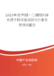 2025年版中國一二速同步器總成市場深度調(diào)研與行業(yè)前景預(yù)測報告