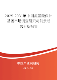 2025-2031年中國氨基酸保護基團市場調查研究與前景趨勢分析報告