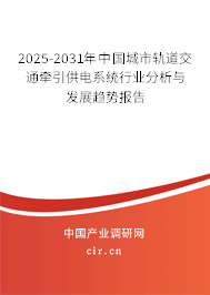 2025-2031年中國城市軌道交通牽引供電系統行業分析與發展趨勢報告