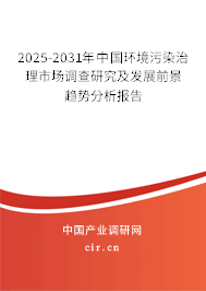 2025-2031年中國環境污染治理市場調查研究及發展前景趨勢分析報告