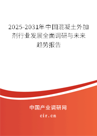2025-2031年中國混凝土外加劑行業發展全面調研與未來趨勢報告 2025-2031年中國混凝土外加劑行業發展全面調研與未來趨勢報告
