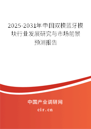 2025-2031年中國雙模藍牙模塊行業發展研究與市場前景預測報告