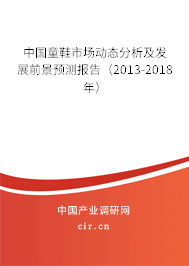 中國(guó)童鞋市場(chǎng)動(dòng)態(tài)分析及發(fā)展前景預(yù)測(cè)報(bào)告（2013-2018年）