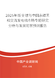 2025年版全球與中國(guó)永磁三相交流發(fā)電機(jī)市場(chǎng)專題研究分析與發(fā)展前景預(yù)測(cè)報(bào)告