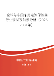 全球與中國車用電流保險絲行業(yè)現(xiàn)狀及前景分析(2025-2031年) 全球與中國車用電流保險絲行業(yè)現(xiàn)狀及前景分析(2025-2031年)