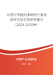 全球與中國(guó)泡沫地墊行業(yè)發(fā)展研究及前景趨勢(shì)報(bào)告（2024-2030年）