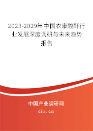 2023-2029年中國(guó)衣康酸酐行業(yè)發(fā)展深度調(diào)研與未來(lái)趨勢(shì)報(bào)告