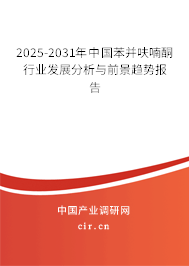 2024-2030年中國苯并呋喃酮行業發展分析與前景趨勢報告