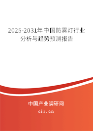 2025-2031年中國防霧燈行業分析與趨勢預測報告