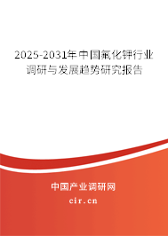 2025-2031年中國氟化鉀行業(yè)調(diào)研與發(fā)展趨勢研究報(bào)告