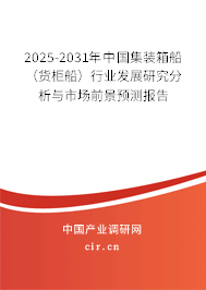 2025-2031年中國集裝箱船（貨柜船）行業發展研究分析與市場前景預測報告
