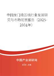 中國龍門液壓機行業發展研究與市場前景報告（2024-2030年）