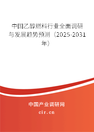 中國乙醇燃料行業(yè)全面調(diào)研與發(fā)展趨勢預(yù)測（2025-2031年）