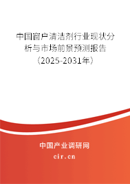 中國窗戶清潔劑行業現狀分析與市場前景預測報告（2025-2031年）