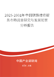2025-2031年中國(guó)鐵路維修服務(wù)市場(chǎng)調(diào)查研究與發(fā)展前景分析報(bào)告