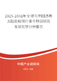 2025-2031年全球與中國透明太陽能玻璃行業(yè)市場調(diào)研及發(fā)展前景分析報告