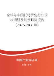 全球與中國托特羅定行業(yè)現(xiàn)狀調(diào)研及前景趨勢報告(2025-2031年) 全球與中國托特羅定行業(yè)現(xiàn)狀調(diào)研及前景趨勢報告(2025-2031年)