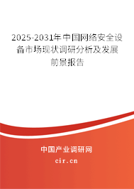 2025-2031年中國網絡安全設備市場現狀調研分析及發展前景報告