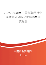 2025-2031年中國物聯網行業現狀調研分析及發展趨勢研究報告