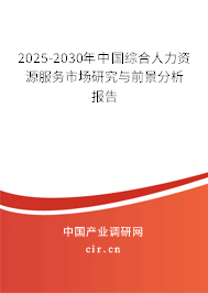 2025-2030年中國綜合人力資源服務市場研究與前景分析報告