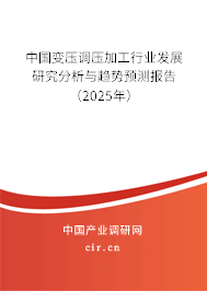 中國變壓調壓加工行業發展研究分析與趨勢預測報告（2025年）