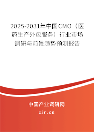 2025-2031年中國CMO（醫(yī)藥生產(chǎn)外包服務(wù)）行業(yè)市場調(diào)研與前景趨勢預(yù)測報告