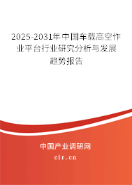 2025-2031年中國車載高空作業平臺行業研究分析與發展趨勢報告