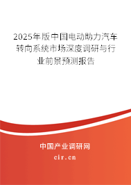 2025年版中國電動助力汽車轉(zhuǎn)向系統(tǒng)市場深度調(diào)研與行業(yè)前景預測報告