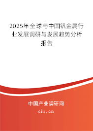 2025年全球與中國釩金屬行業發展調研與發展趨勢分析報告
