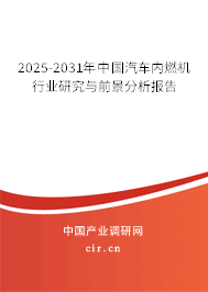 2025-2031年中國汽車內燃機行業研究與前景分析報告