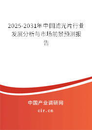 2025-2031年中國濾光片行業發展分析與市場前景預測報告