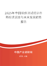2025年中國軟件測試培訓市場現狀調查與未來發展趨勢報告