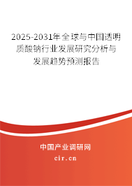 2024-2030年全球與中國透明質酸鈉行業發展研究分析與發展趨勢預測報告