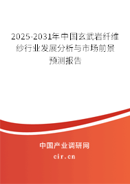 2025-2031年中國玄武巖纖維紗行業(yè)發(fā)展分析與市場前景預(yù)測報告