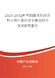 2025-2031年中國董青石輕質耐火磚行業現狀全面調研與發展趨勢報告