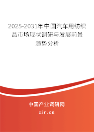 2025-2031年中國汽車用紡織品市場現狀調研與發展前景趨勢分析