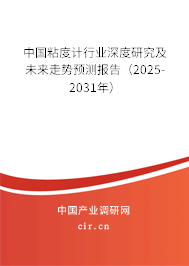 中國粘度計行業深度研究及未來走勢預測報告（2025-2031年）