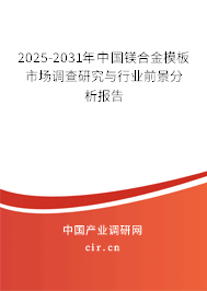 2025-2031年中國鎂合金模板市場調查研究與行業前景分析報告