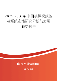 2025-2031年中國模擬視頻監(jiān)控系統(tǒng)市場研究分析與發(fā)展趨勢報(bào)告