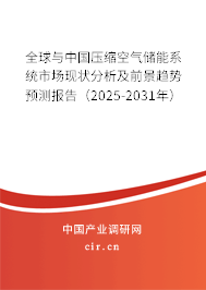 全球與中國壓縮空氣儲能系統市場現狀分析及前景趨勢預測報告（2025-2031年）
