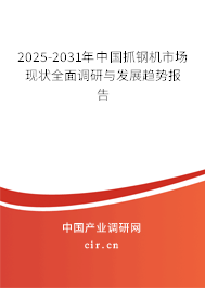 2025-2031年中國抓鋼機市場現狀全面調研與發展趨勢報告 2025-2031年中國抓鋼機市場現狀全面調研與發展趨勢報告