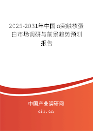 2025-2031年中國α突觸核蛋白市場調研與前景趨勢預測報告