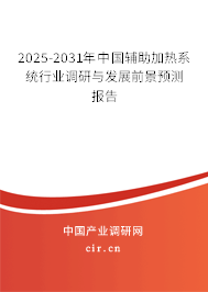 2025-2031年中國輔助加熱系統行業調研與發展前景預測報告 2025-2031年中國輔助加熱系統行業調研與發展前景預測報告