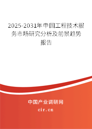 2025-2031年中國工程技術服務市場研究分析及前景趨勢報告