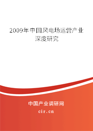 2009年中國風電場運營產(chǎn)業(yè)深度研究