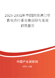2025-2031年中國跨境進口零售電商行業全面調研與發展趨勢報告