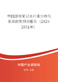 中國游戲筆記本行業(yè)分析與發(fā)展趨勢預(yù)測報告（2024-2030年）